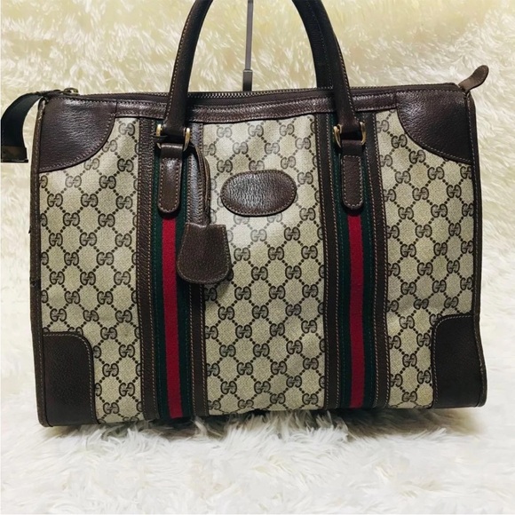 Gucci Beige and Brown Signature Tote - Picture 2 of 11